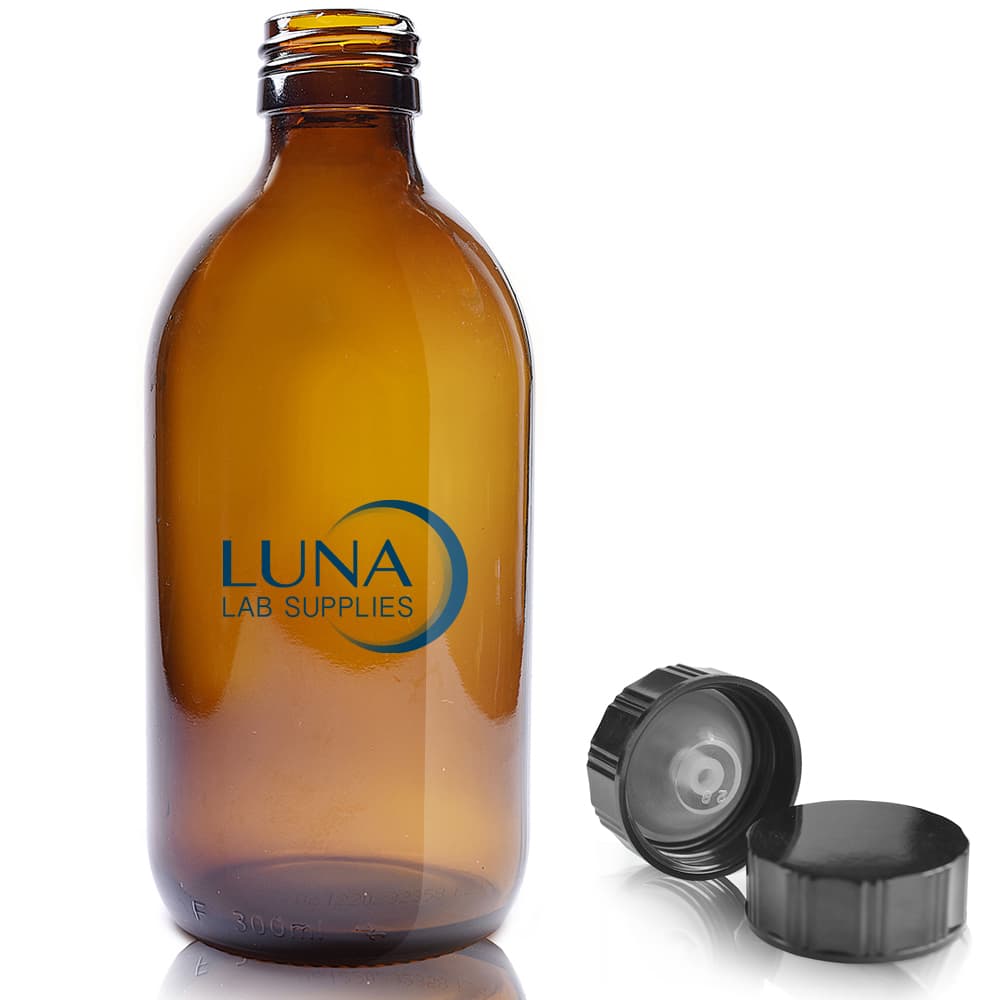 300ml Clear Glass Sirop Bottle With Urea Polycone Cap