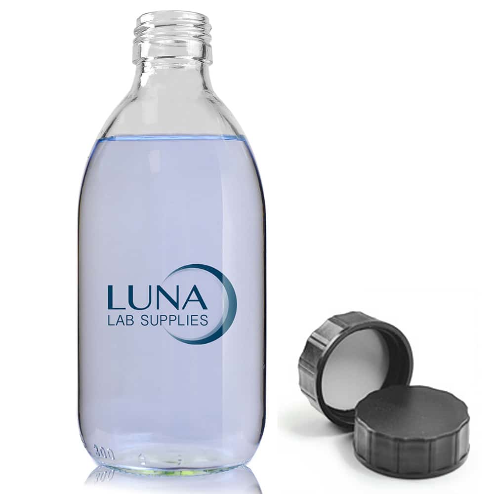 300ml Clear Glass Sirop Bottle With PP Screw Cap