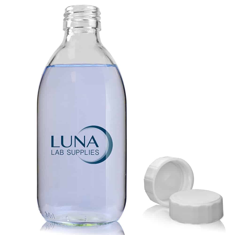 300ml Clear Glass Sirop Bottle With PP Polycone Cap