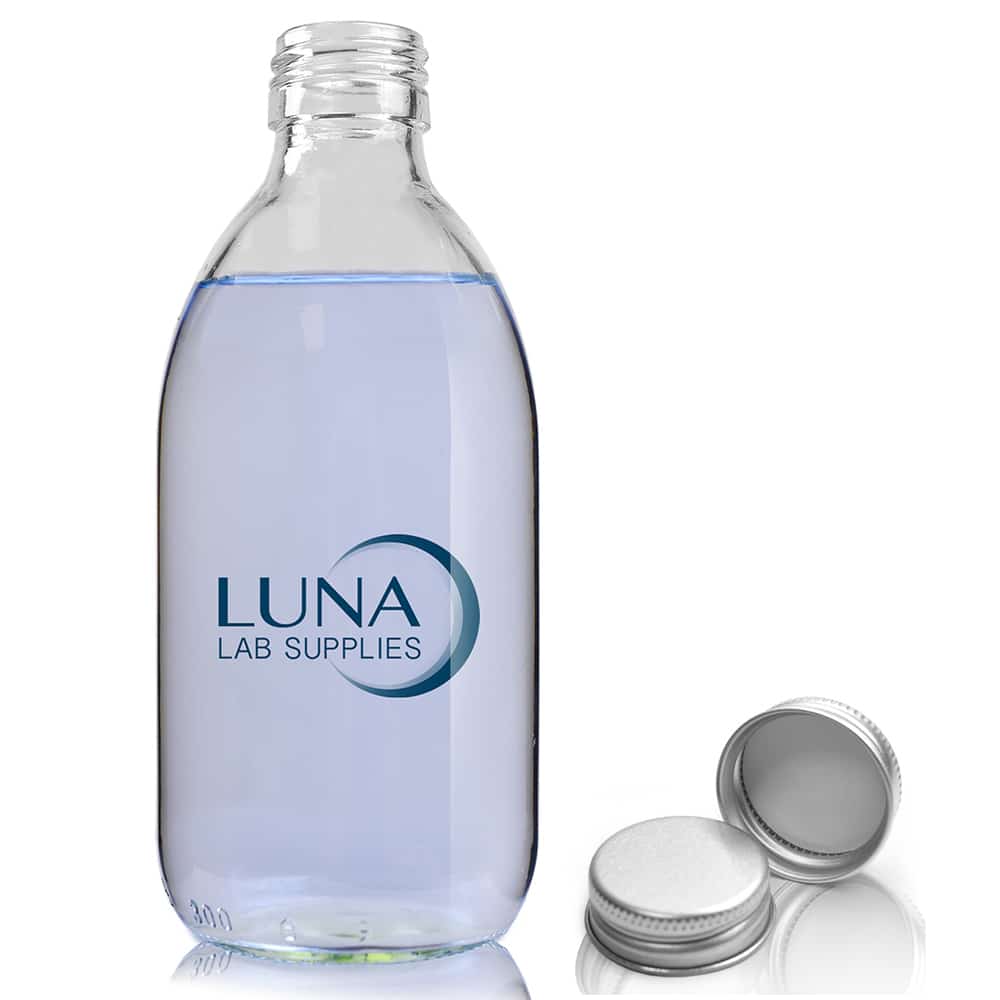 300ml Clear Glass Sirop Bottle With Aluminium Cap