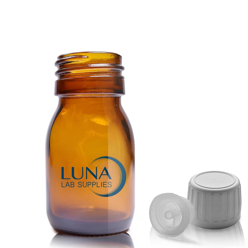 30ml Amber Glass Sirop Bottle With TE Cap & Pourer Insert