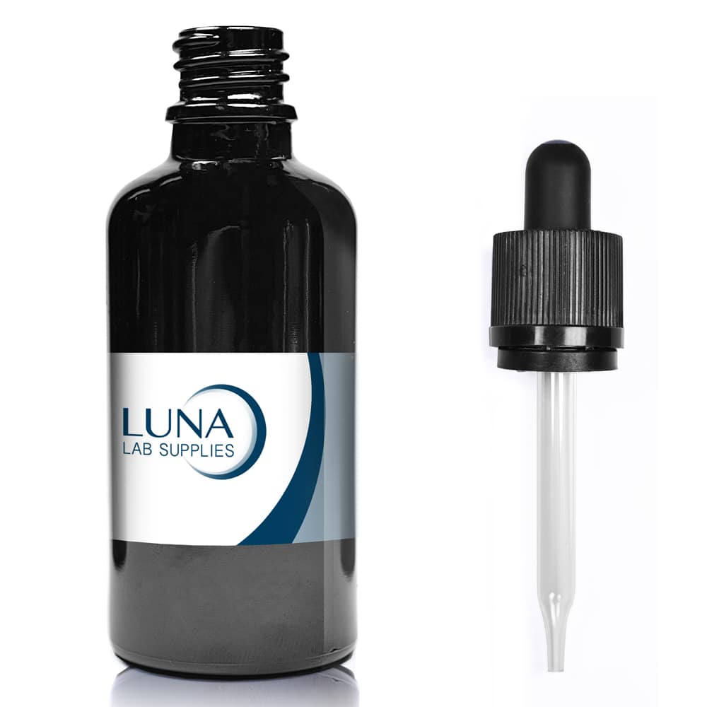 30ml Black Glass Dropper Bottle & CRC Glass Pipette