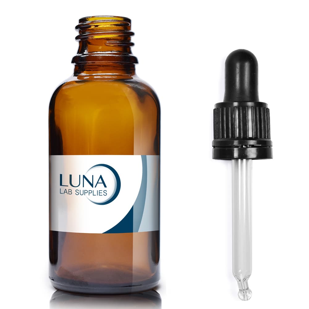 30ml amber Dropper bottle luna with Blk pip