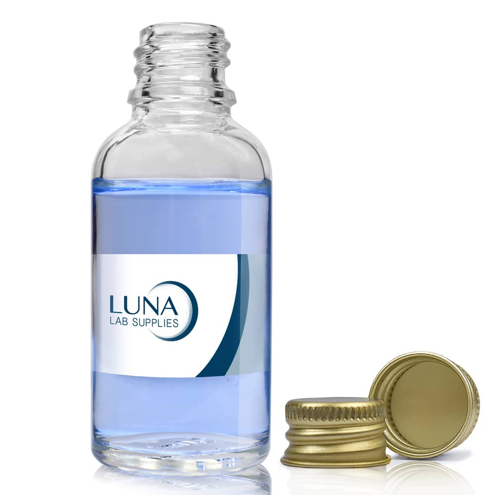 30ml Clear Glass Dropper Bottle With Aluminium Cap - Image 2