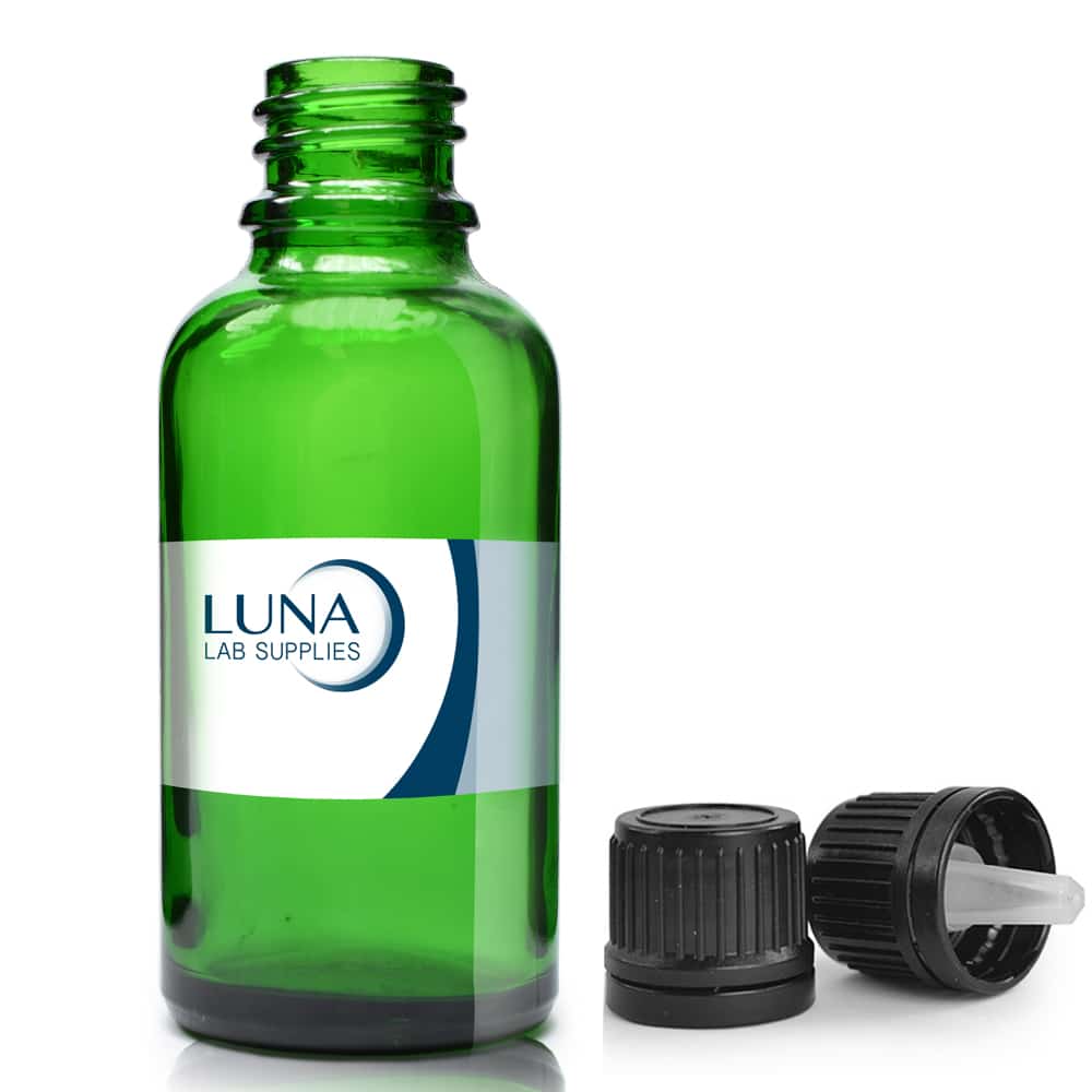 30ml Green Glass Dropper Bottle With T/E Dropper Cap