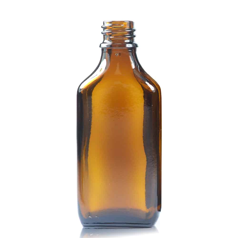 50ml Amber Glass Rectangular Bottle