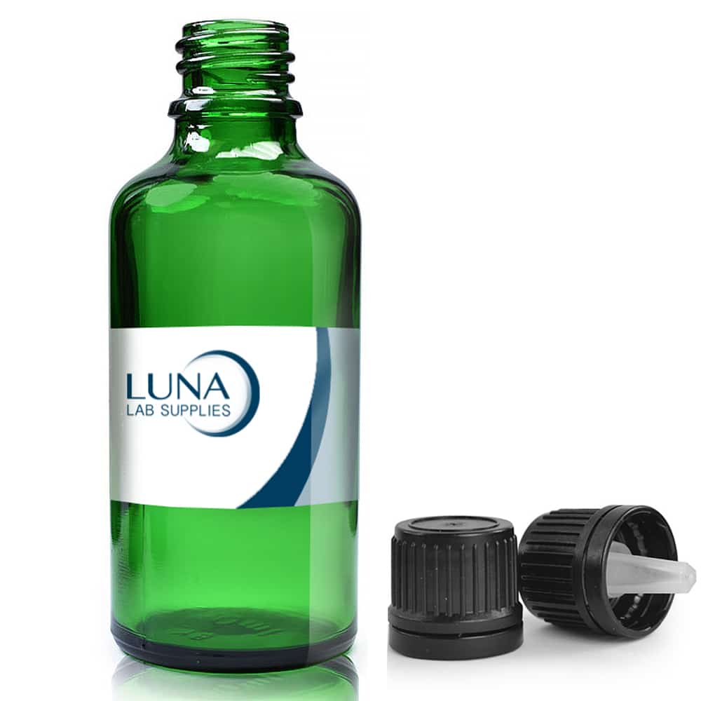 50ml Green Glass Dropper Bottle & T/E Dropper Cap
