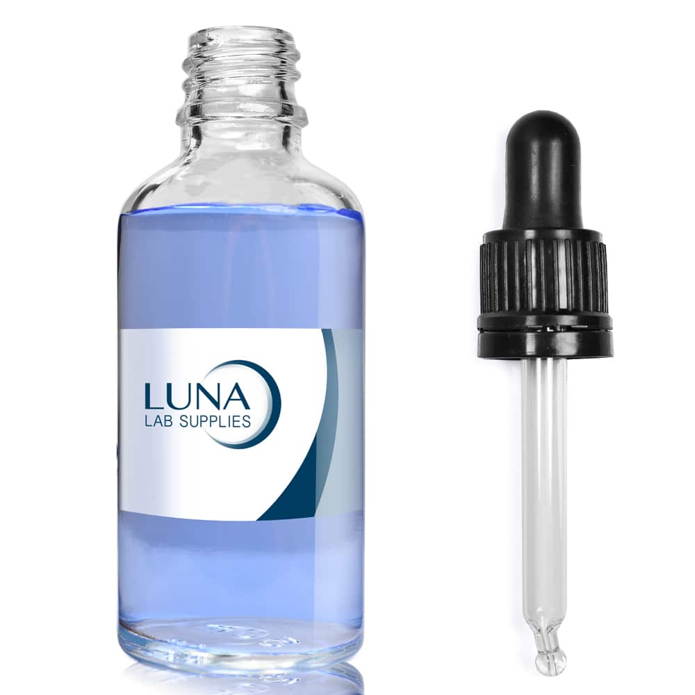 50ml Clear Glass Dropper Bottle With T/E Glass Pipette