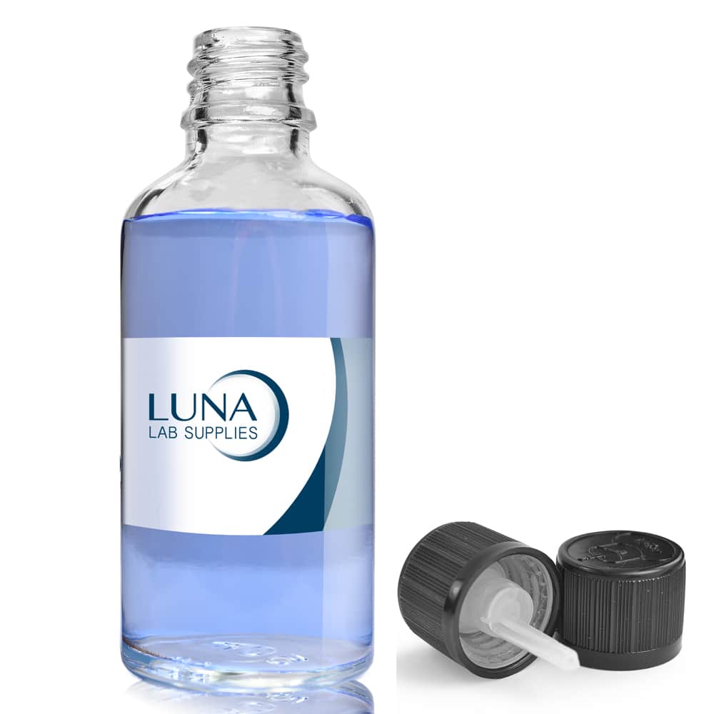 50ml Clear Glass Dropper Bottle & CRC Dropper Cap