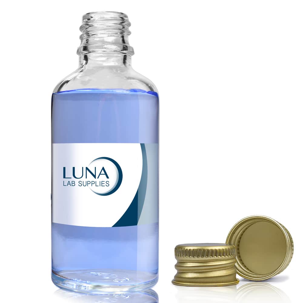 100ml Clear Glass Dropper Bottle with gold screw cap