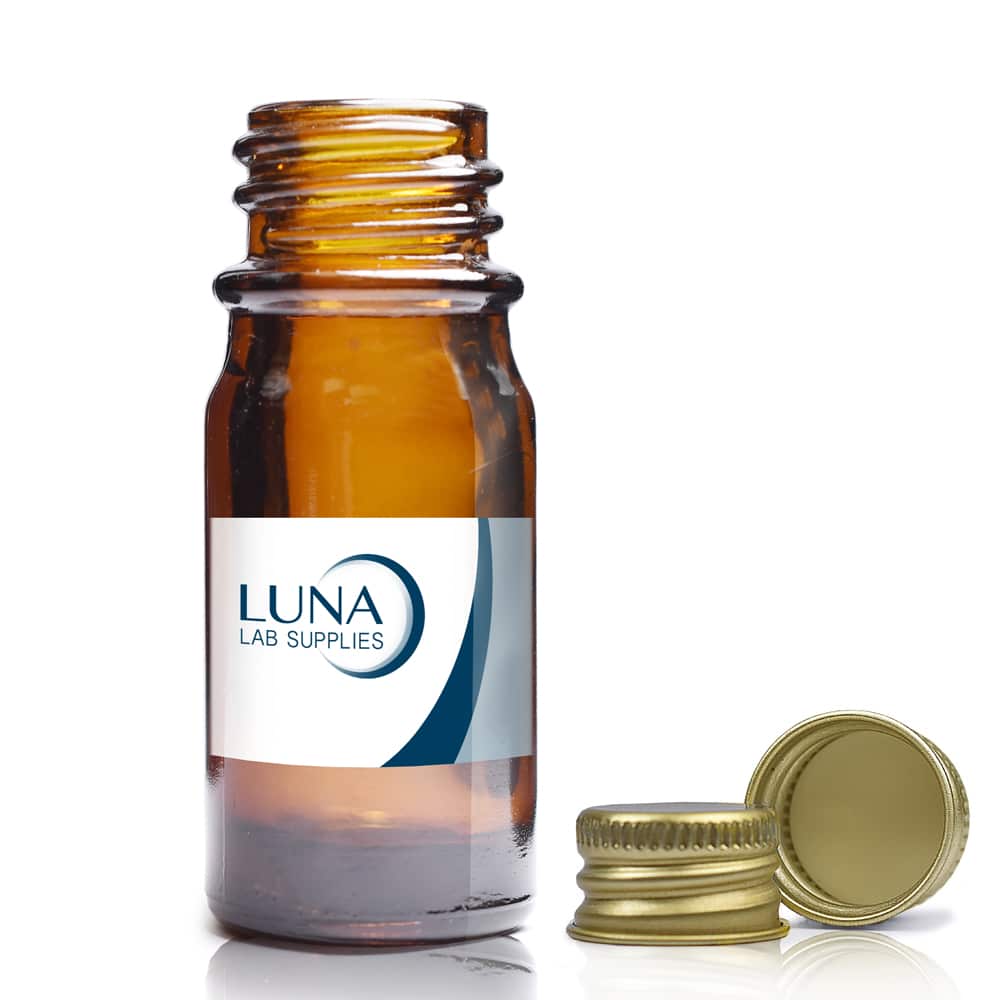 5ml Amber Dropper luna with gold cap
