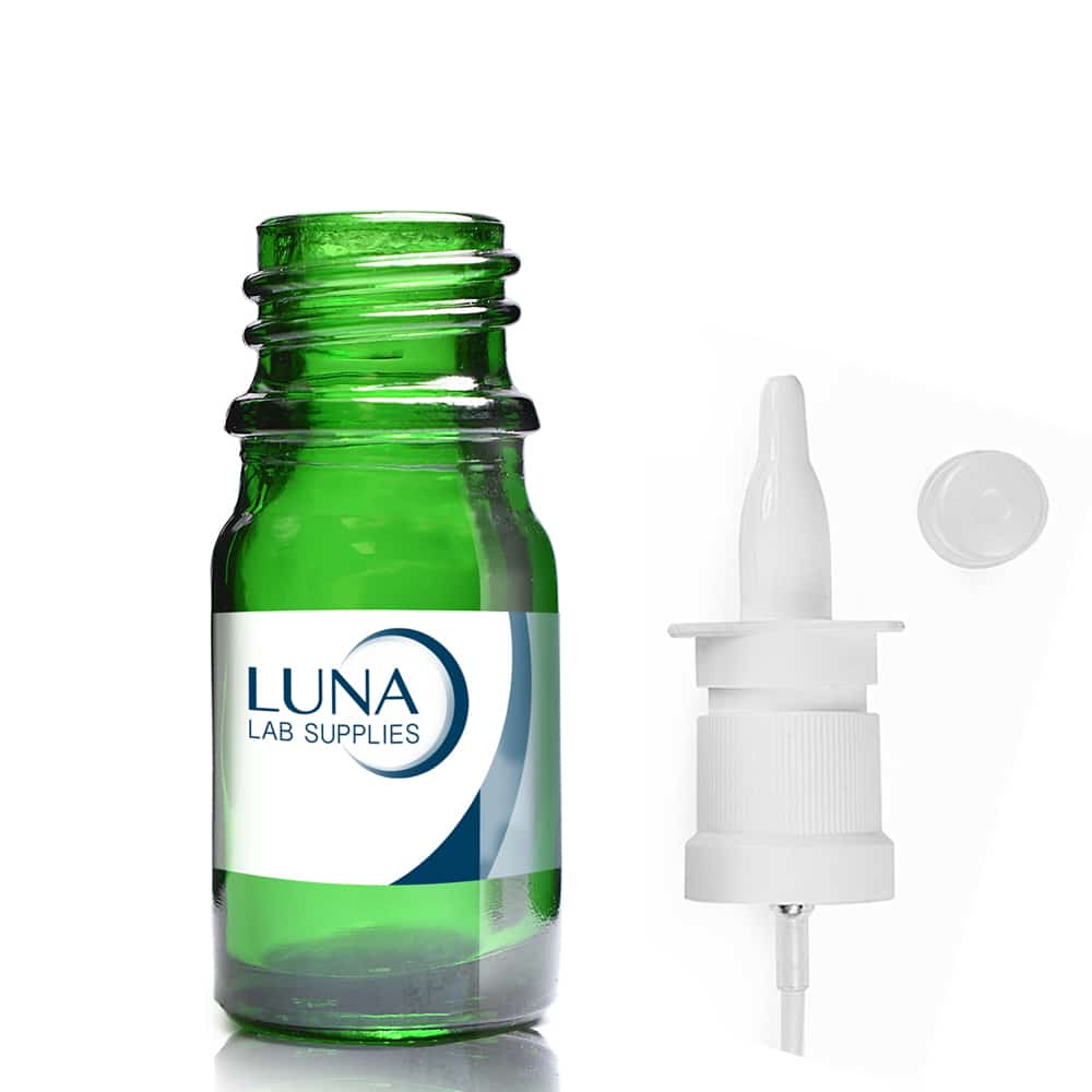 5ml Green Glass Dropper Bottle & Nasal Spray