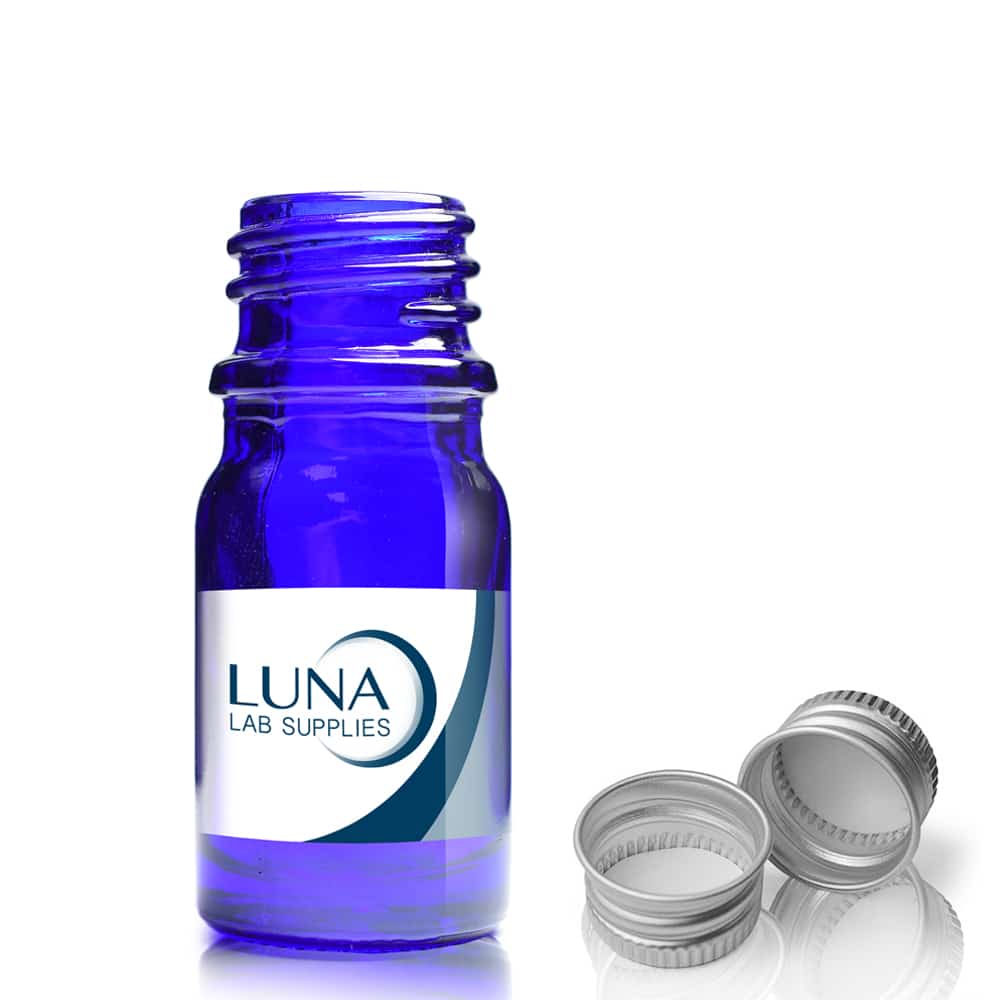 5ml Blue Glass Dropper Bottle With Aluminium Cap