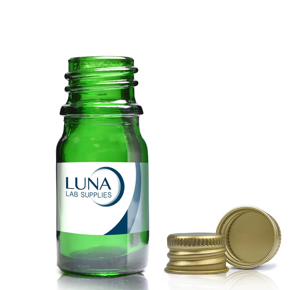 5ml Green Glass Dropper Bottle with screw cap