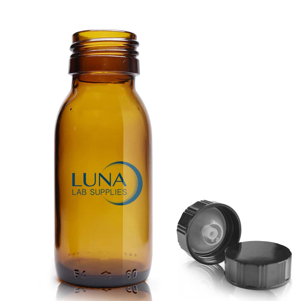 60ml Clear Glass Sirop Bottle & Urea Polycone Cap