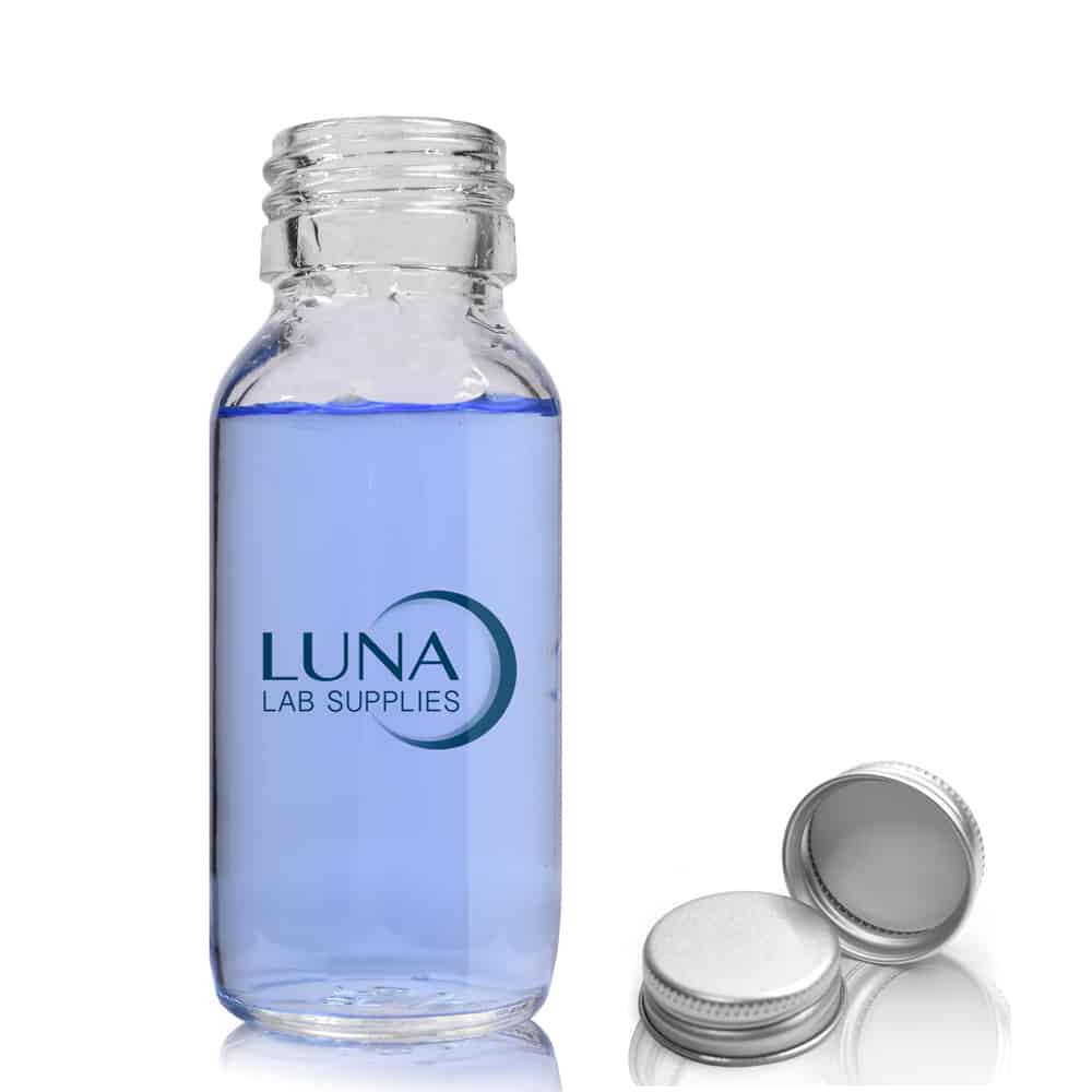 60ml Clear Glass Sirop Bottle & Aluminium Cap