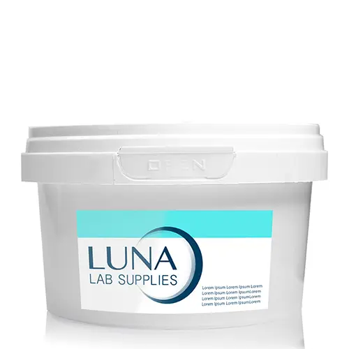 500ml White Round Plastic Pot (MF) With Lid