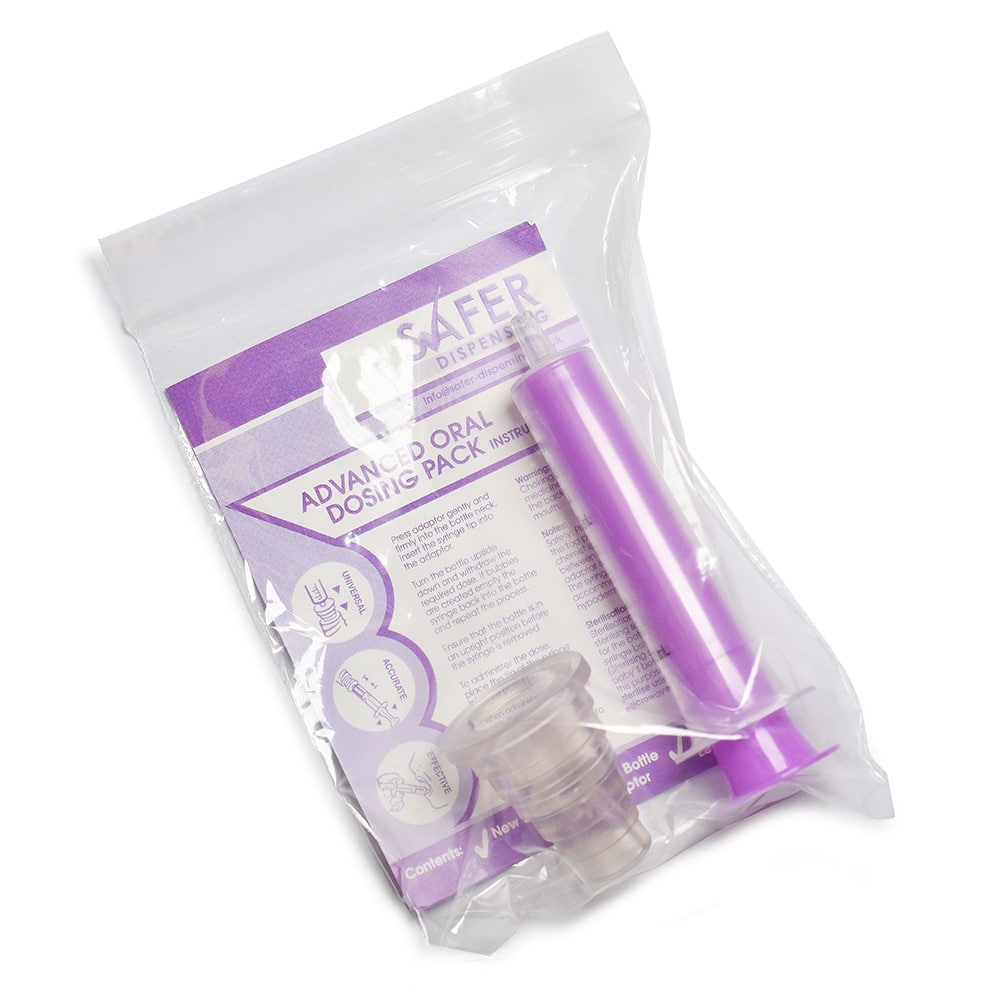 10ml Plastic Syringe, Adaptor and Instruction Card