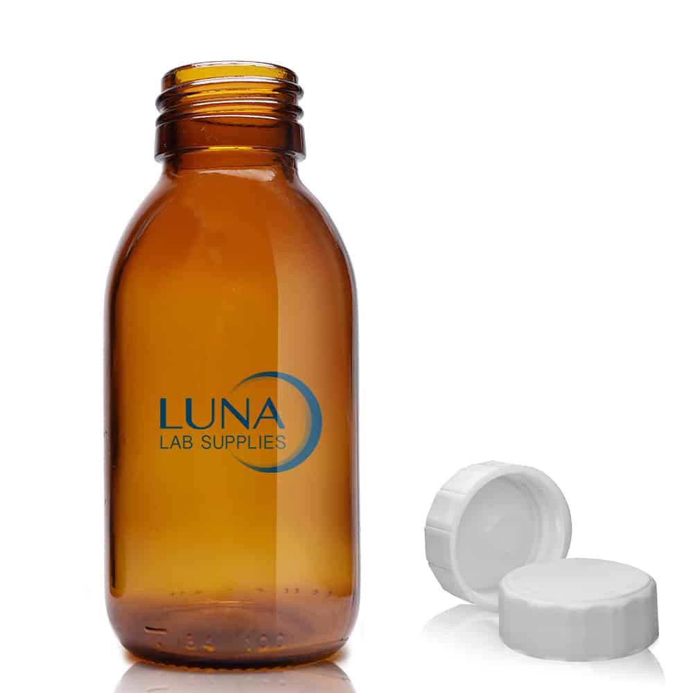 100ml Amber Glass Bottle With Plastic screw cap