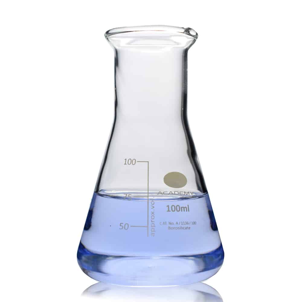 100ml Easy Pour Academy Borosilicate Glass Conical Flask