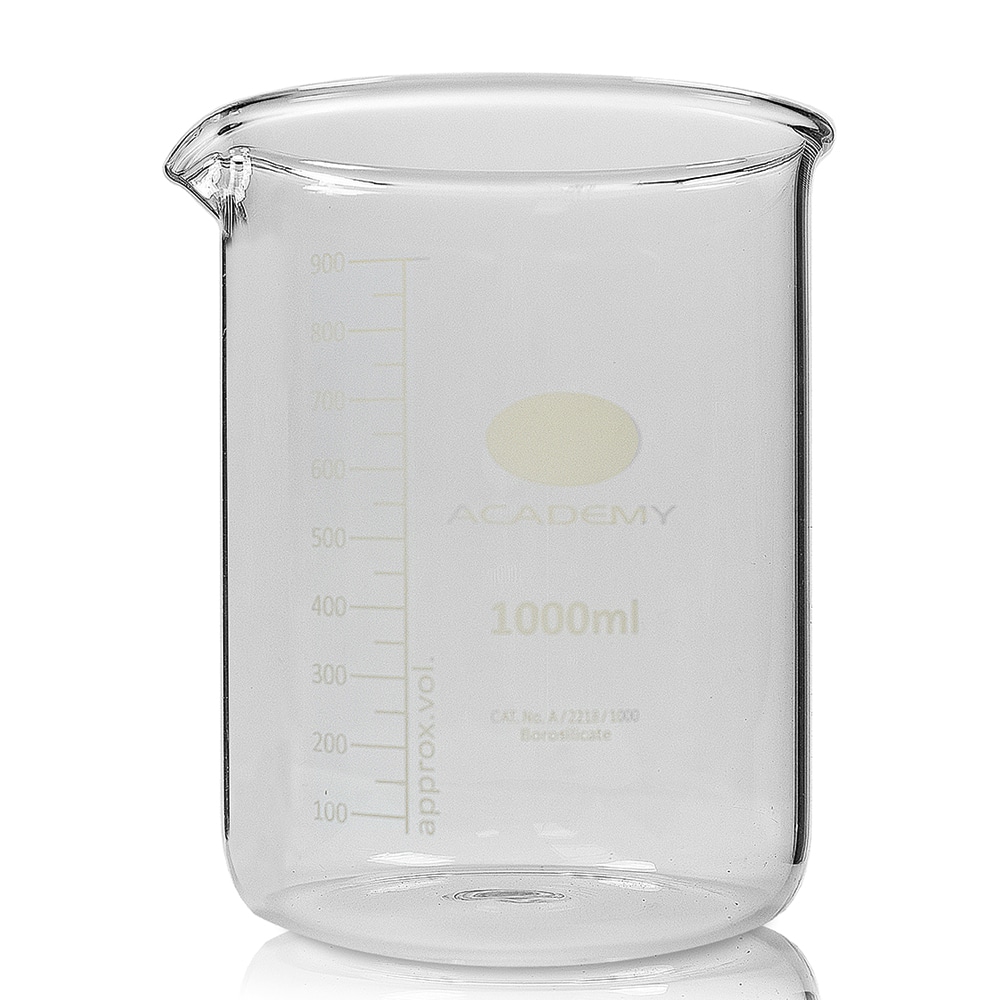 1000ml Low Form Academy Borosilicate Glass Beaker
