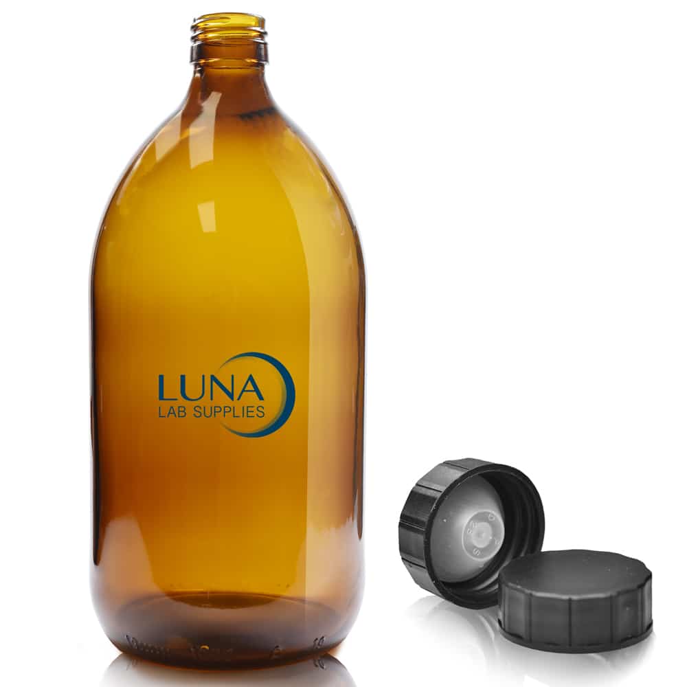 1000ml Amber Glass Sirop Bottle With PP Polycone Cap