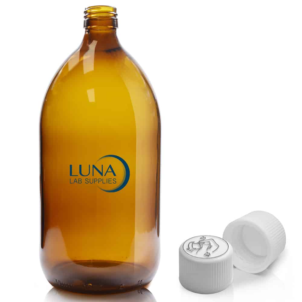 1000ml Amber glass Sirop bottle with child proof cap