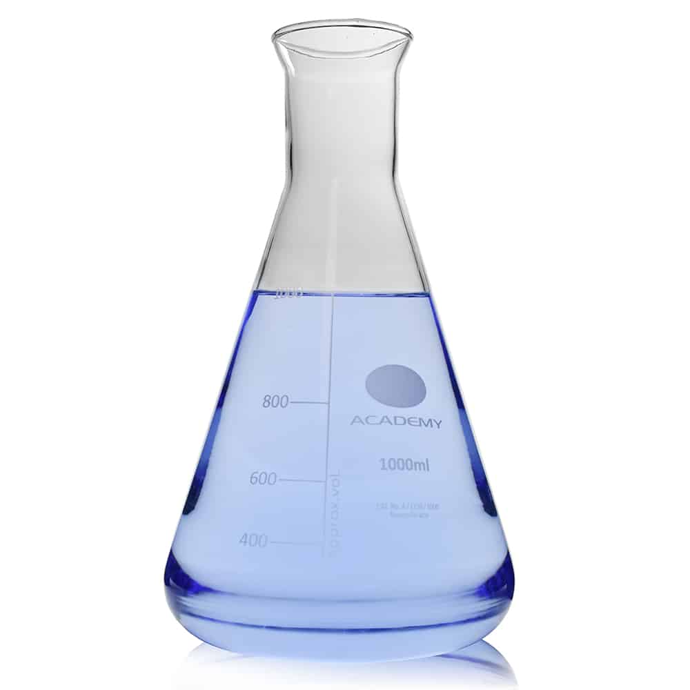 1000ml Easy Pour Academy Borosilicate Glass Conical Flask