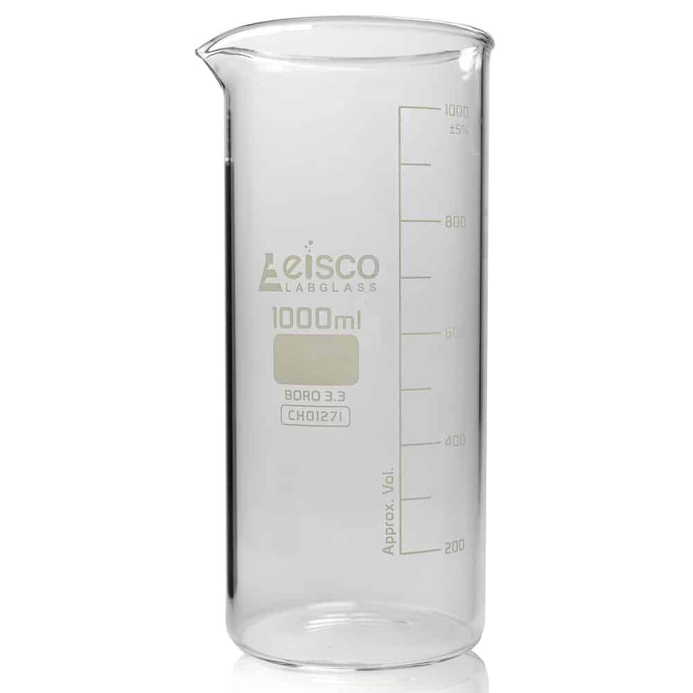 1000ml Tall form glass beaker