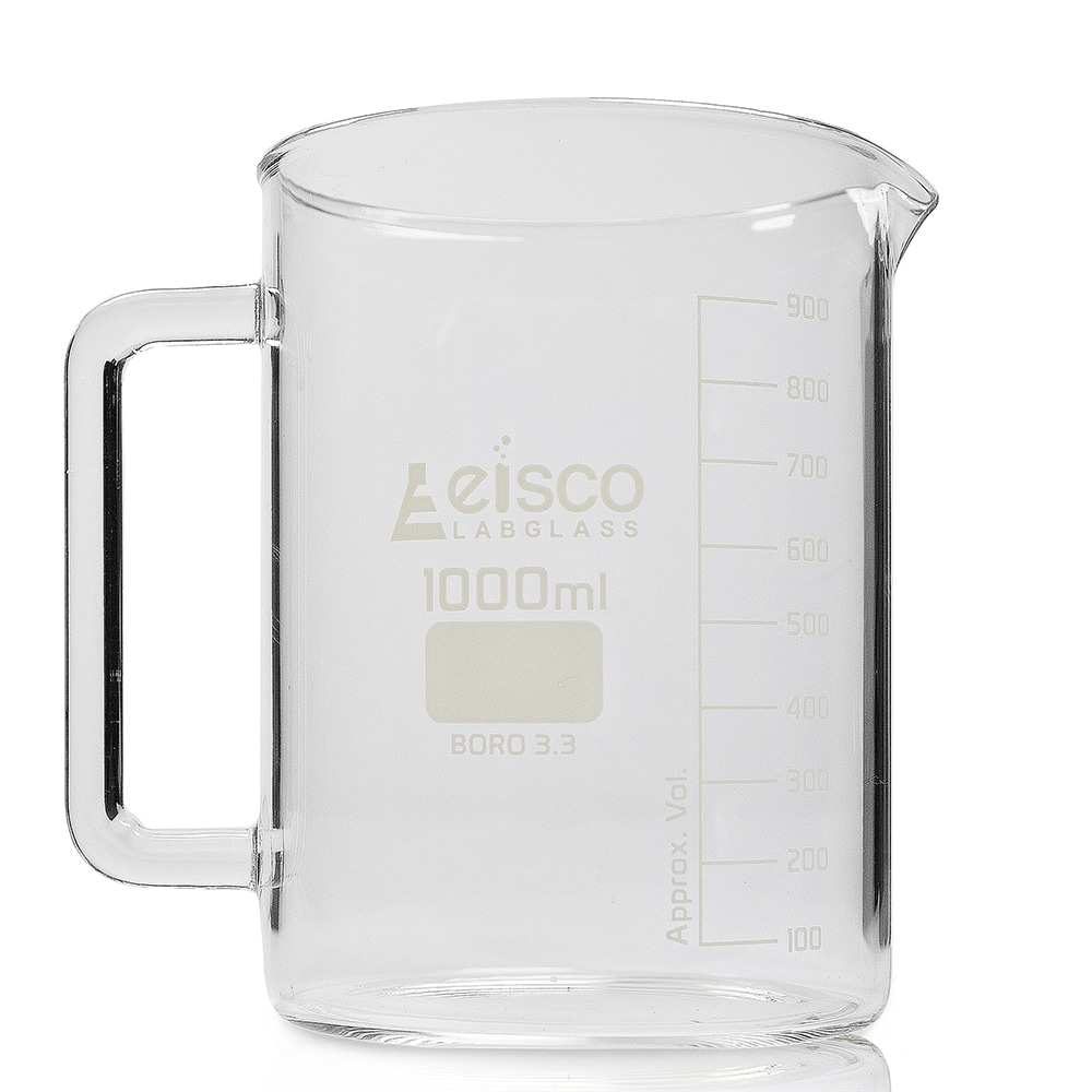 1000ml Low Form Eisco Labglass Glass Beaker Mug