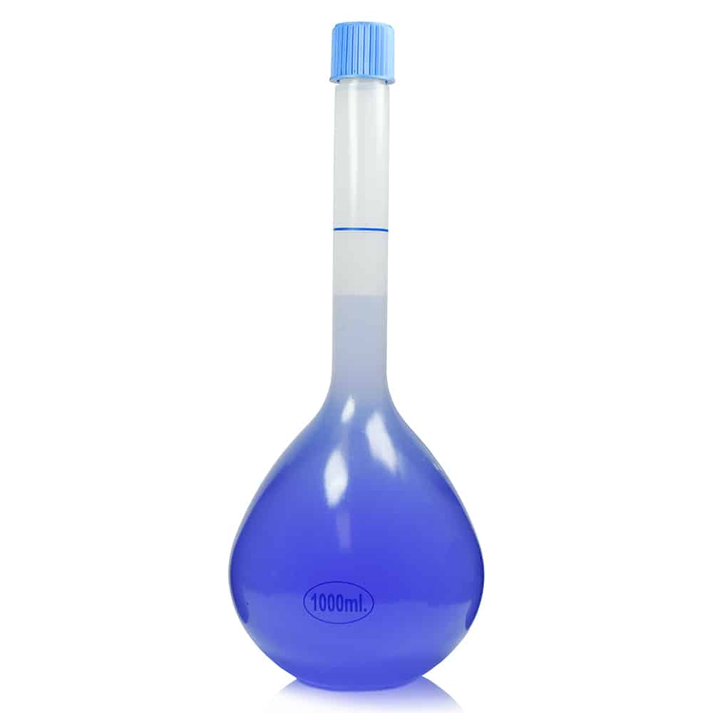 1000ml Plastic Volumetric Flask with Screw Cap