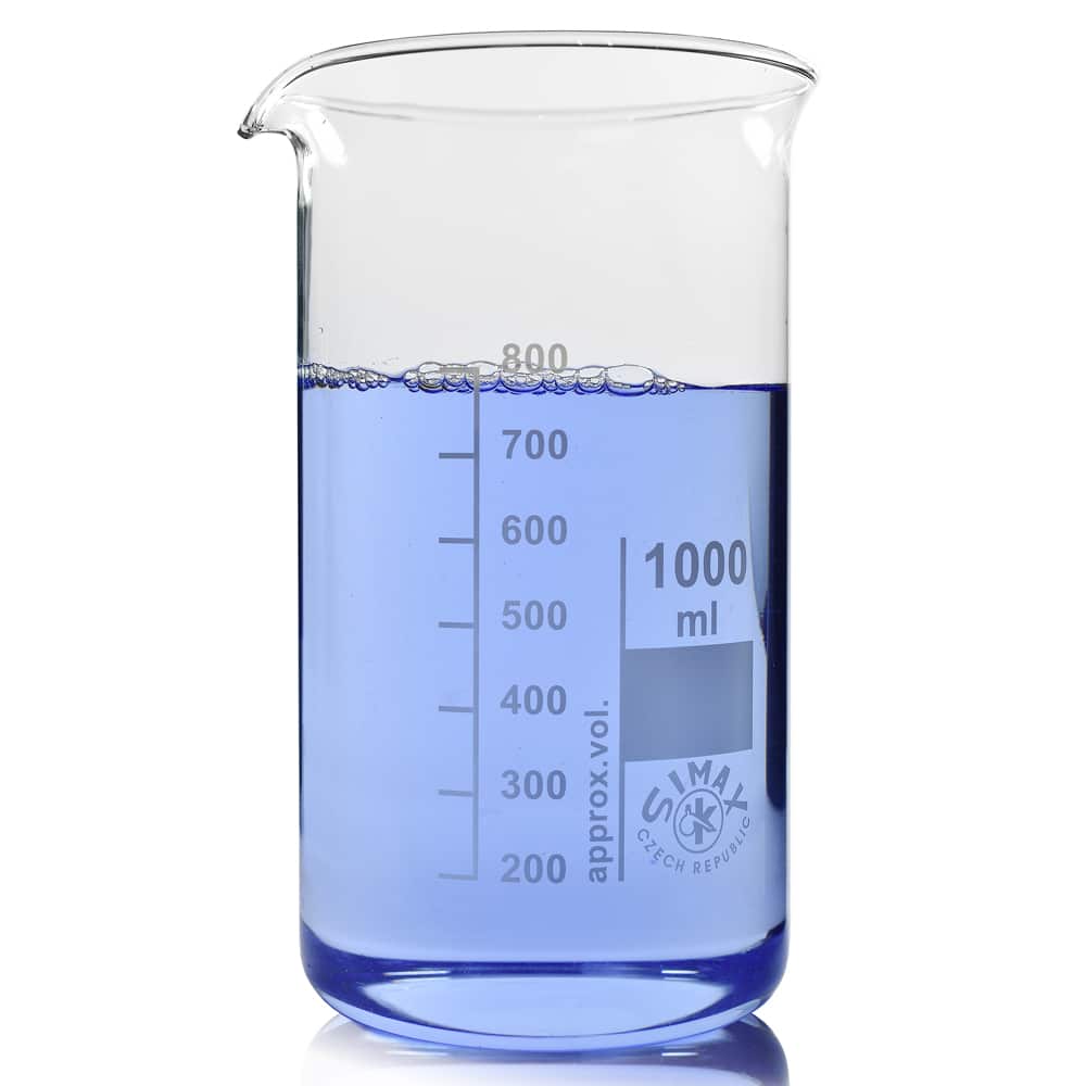 1000ml Tall Form Borosilicate Glass Beaker