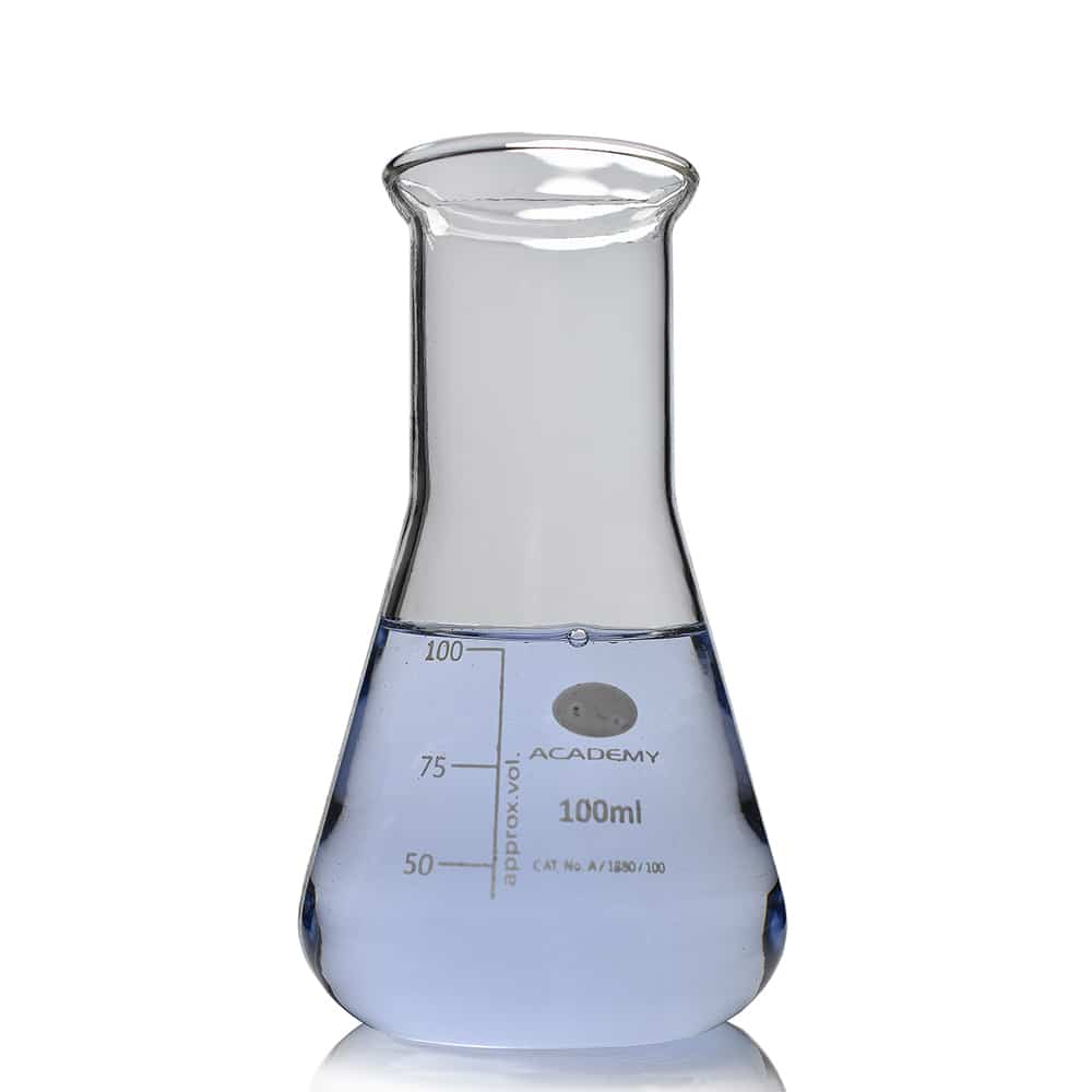 100ml Wide Neck Borosilicate Glass Conical Laboratory Flask