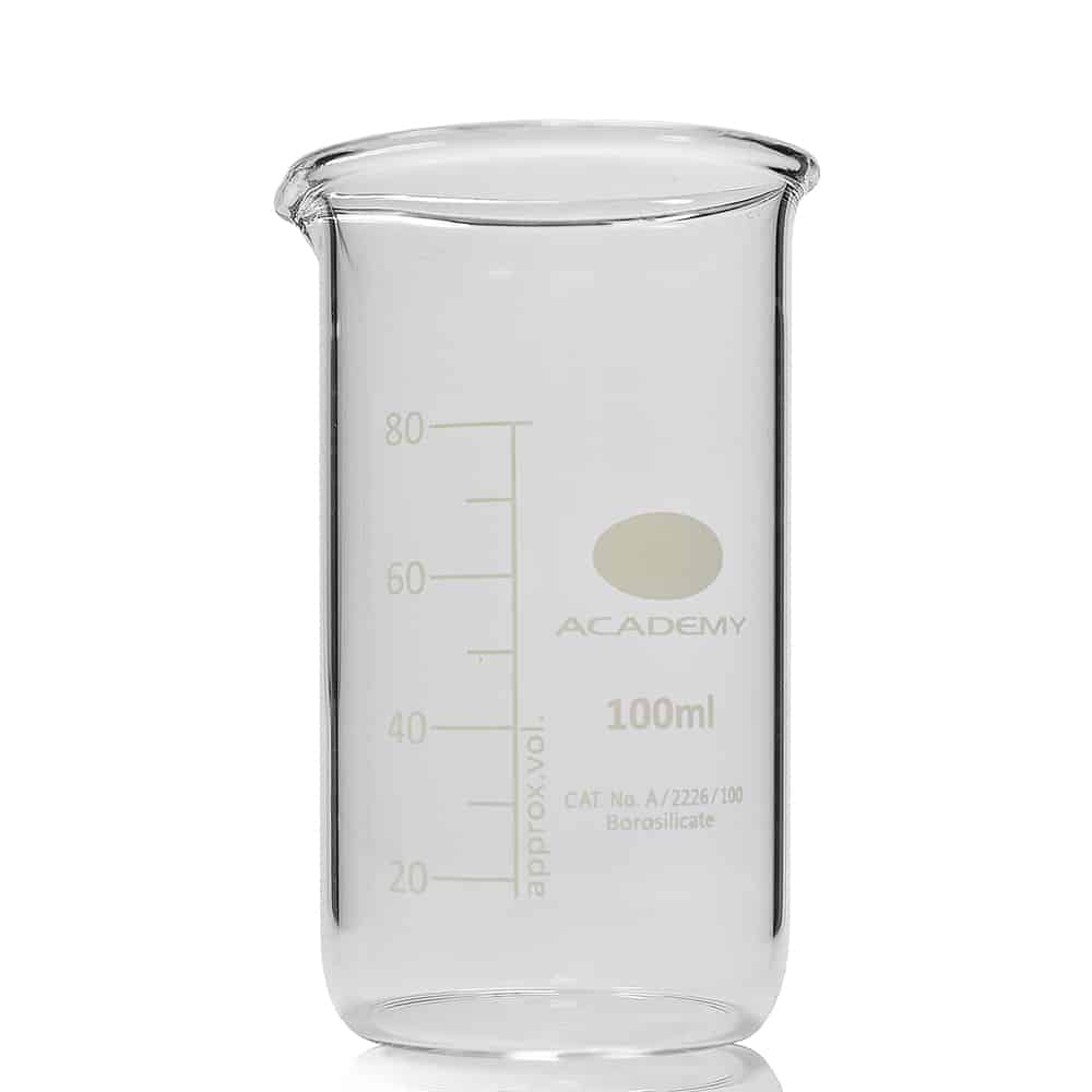 100ml Tall Form Academy Borosilicate Glass Beaker