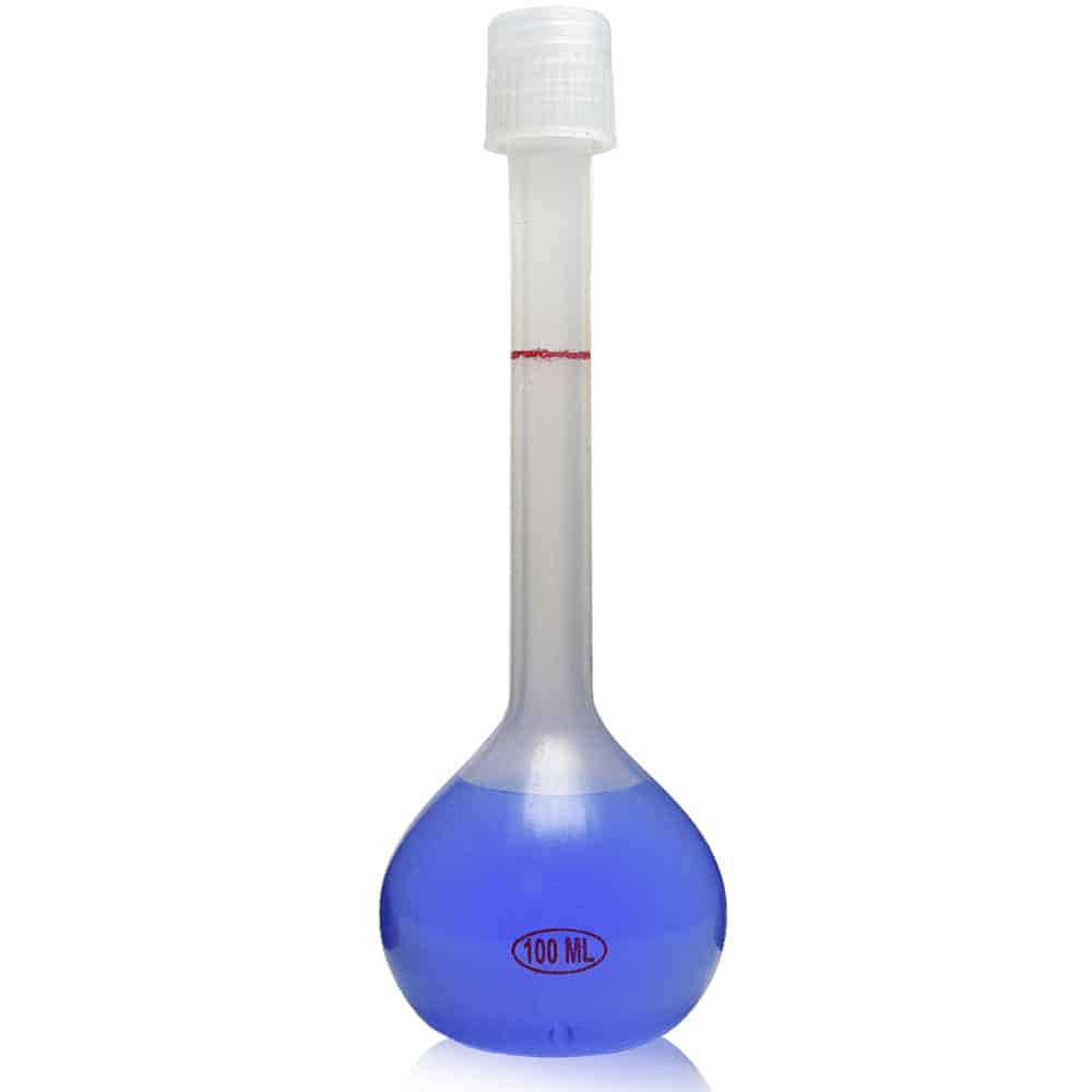 100ml Plastic Volumetric Flask with Screw Cap