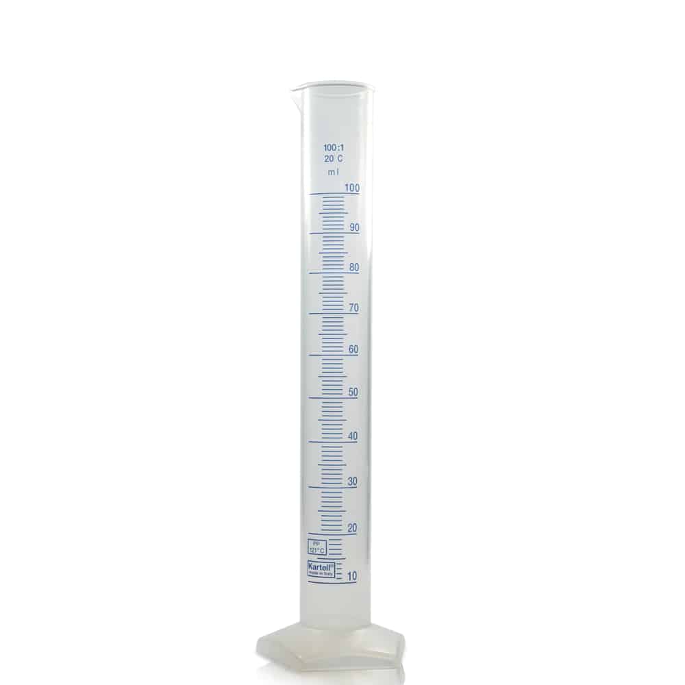 100ml Kartell Tall Form Polypropylene Measuring Cylinder