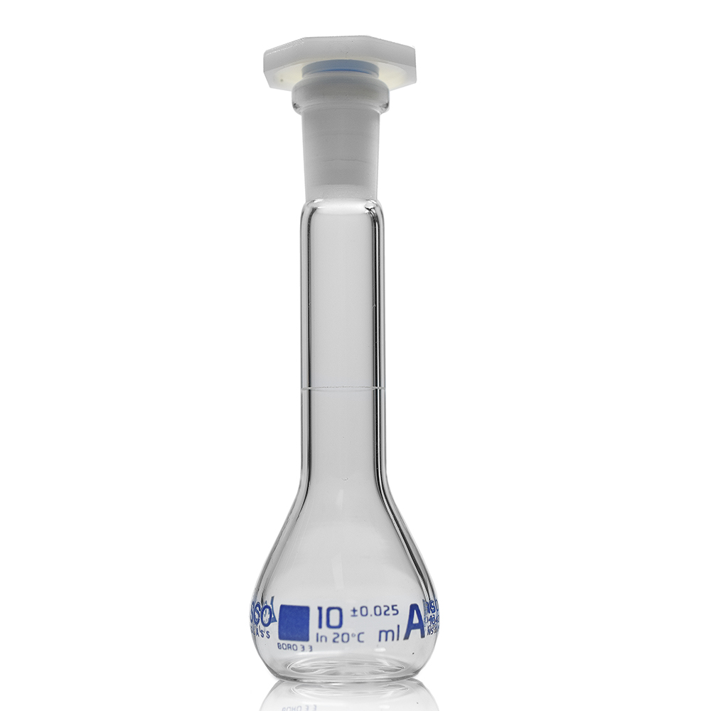 10ml Borosilicate Glass Volumetric Flask with Plastic Stopper
