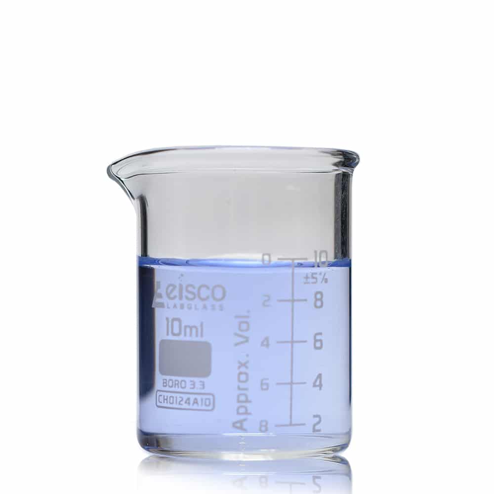 10ml Low Form Eisco Labglass Borosilicate Glass Beaker