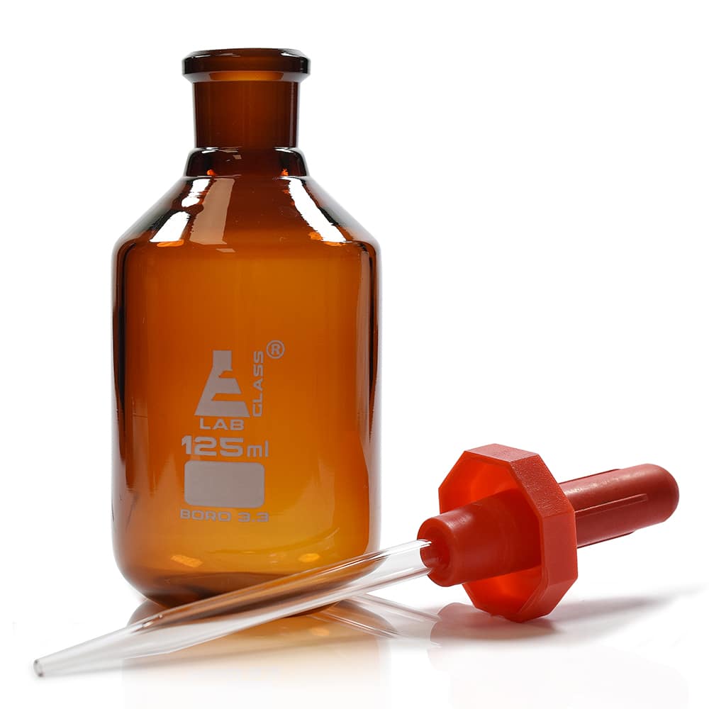 125ml Borosilicate Glass Amber Dropper Bottle