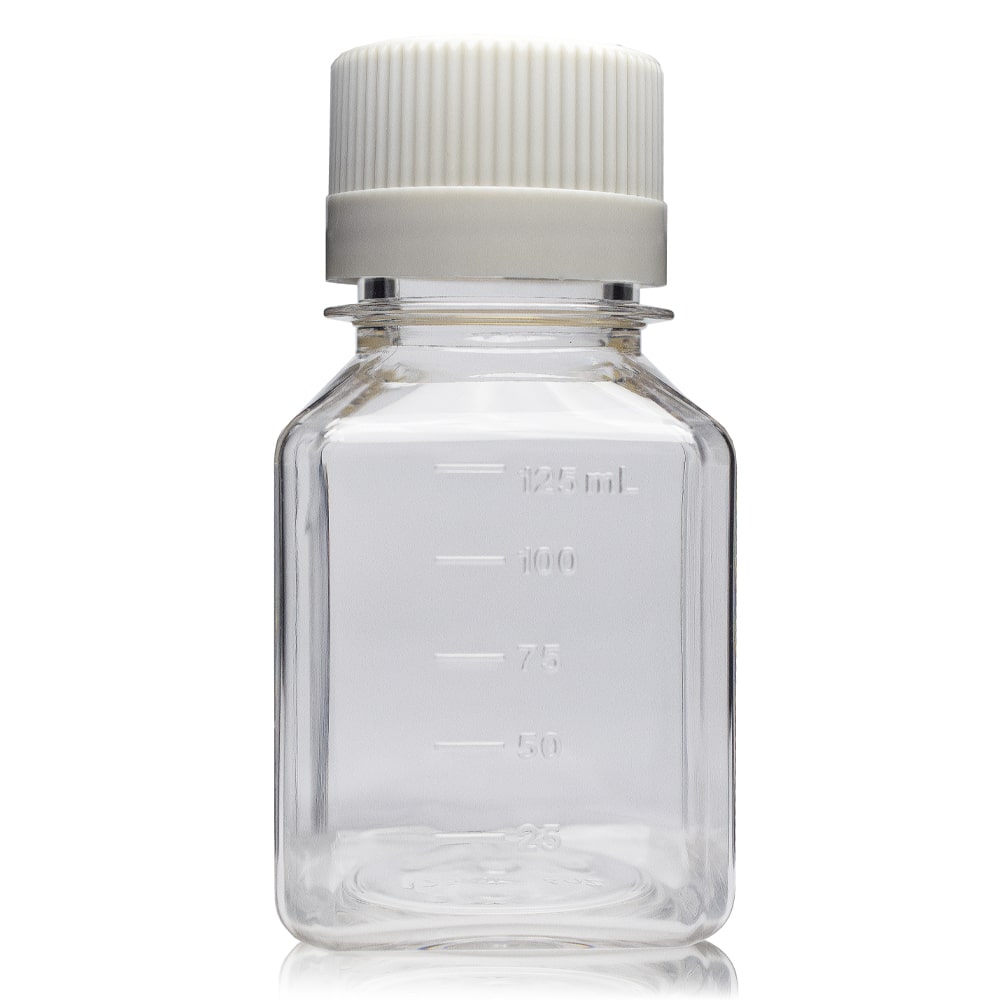 125ml Eisco Sterile PETG Media Bottles with HDPE Caps