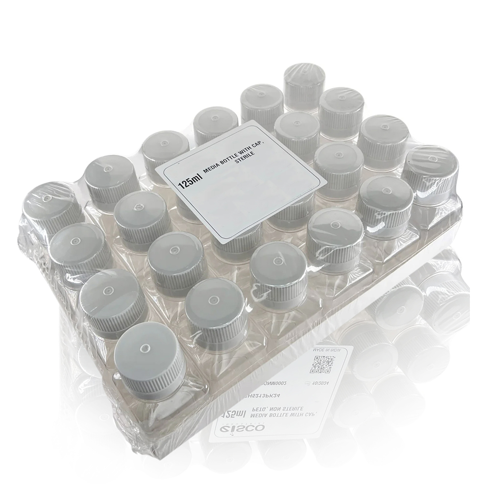 125ml PET plastic sterile bottles in pack