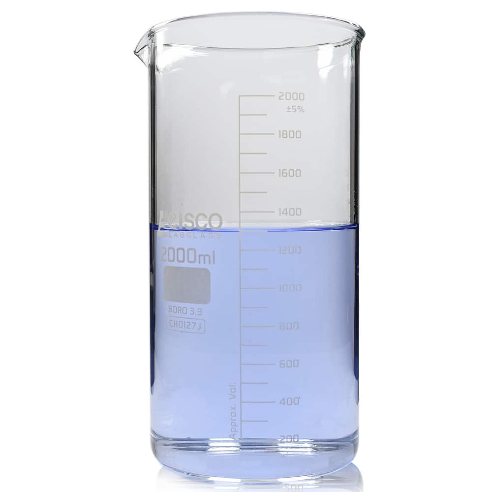 2000ml Tall Form Eisco Labglass Borosilicate Glass Beaker