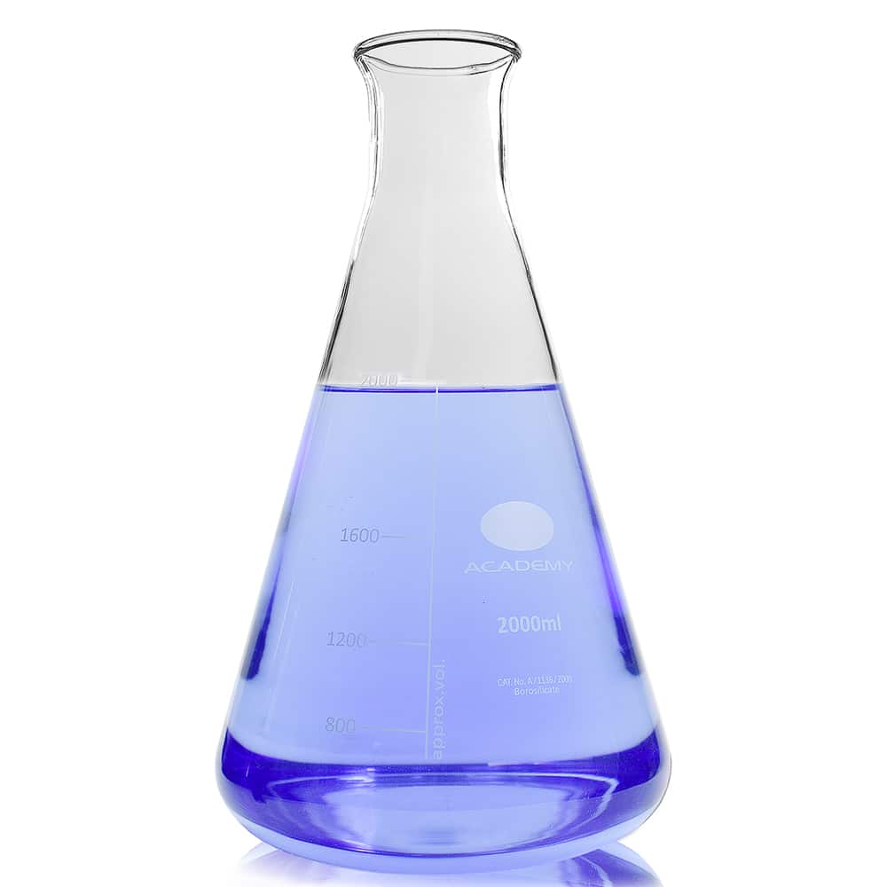 2000mlย Easy Pour Academy Borosilicate Glass Conical Flask