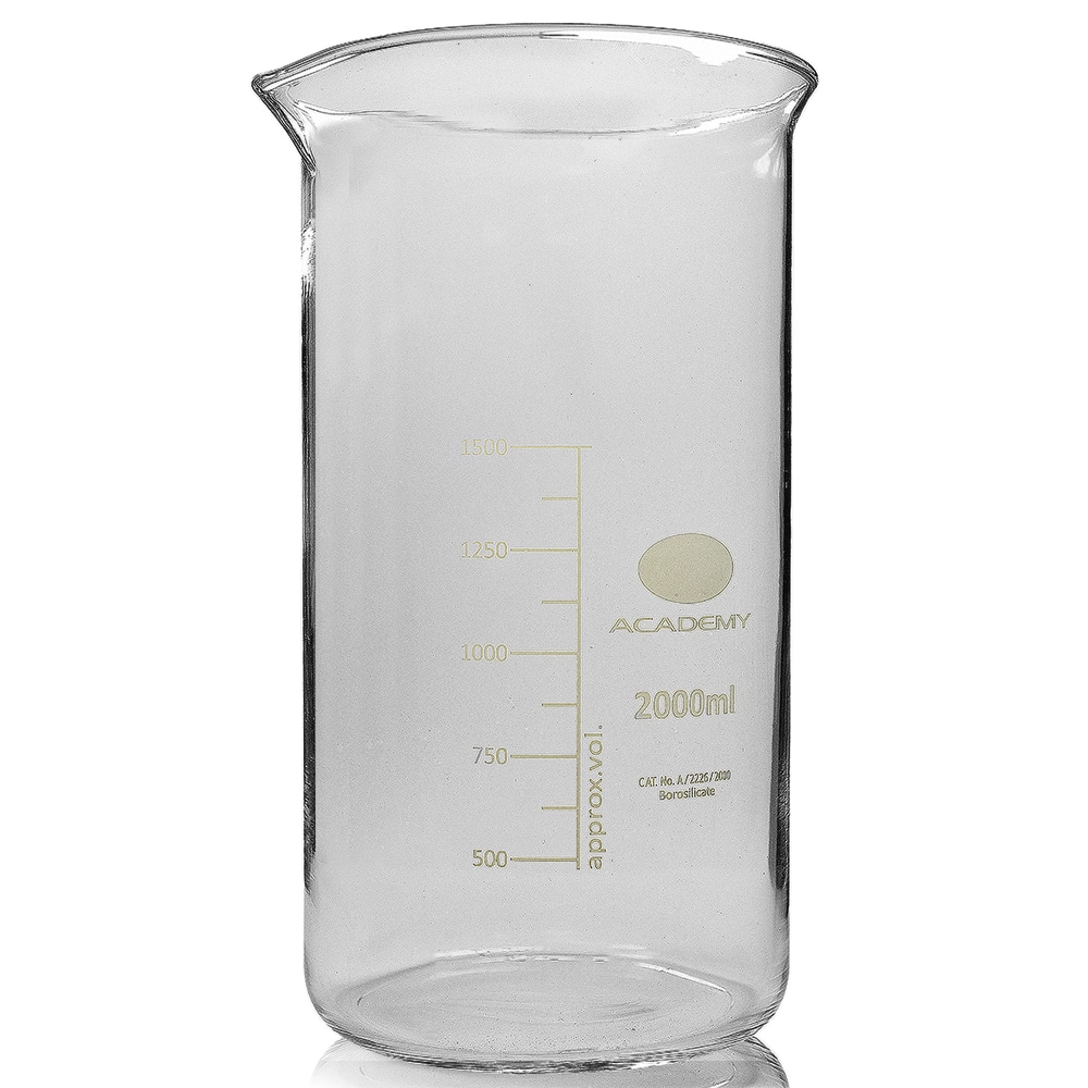 2000ml Tall Form Academy Borosilicate Glass Beaker