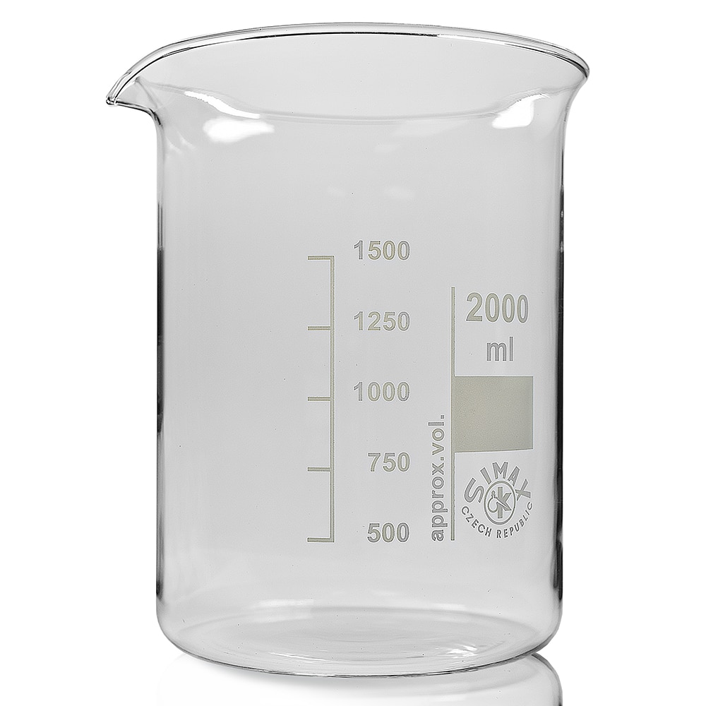 2000ml Low Form Borosilicate Glass Beaker