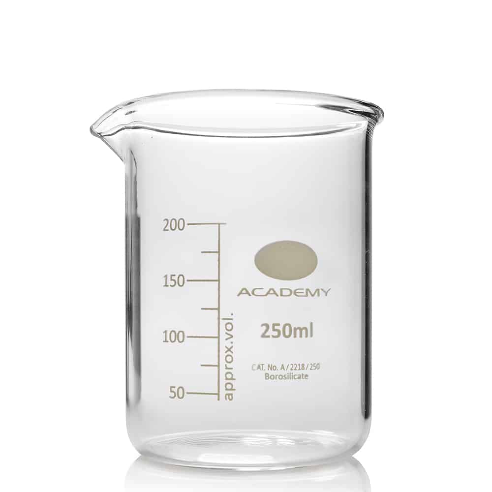 250ml Low Form Academy Borosilicate Glass Beaker