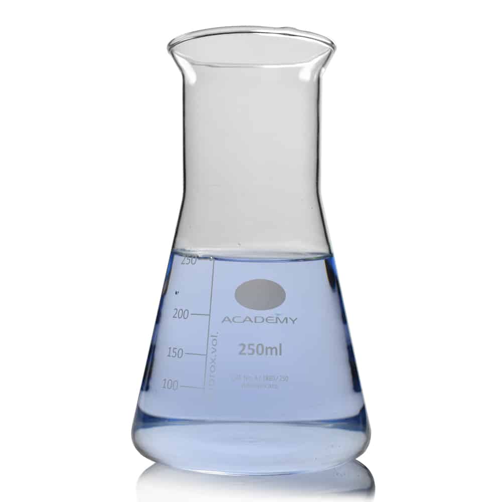 250ml Wide Neck Borosilicate Glass Conical Laboratory Flask
