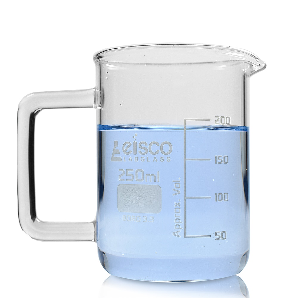 250ml Low Form Eisco Labglass Glass Beaker Mug