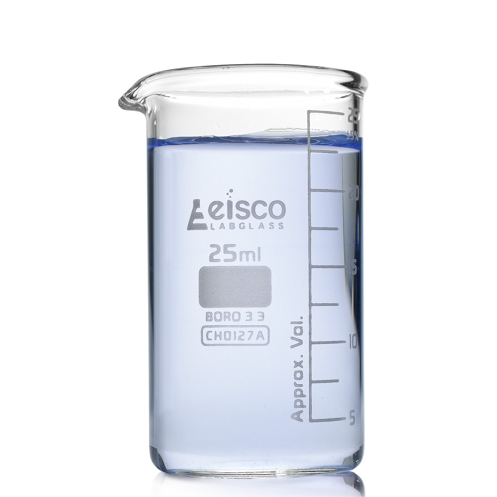 25ml Tall Form Eisco Labglass Borosilicate Glass Beaker