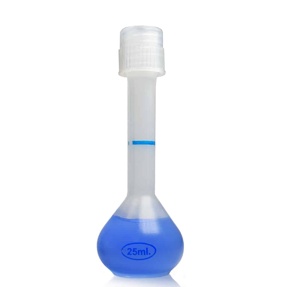 25ml Plastic Volumetric Flask with Screw Cap